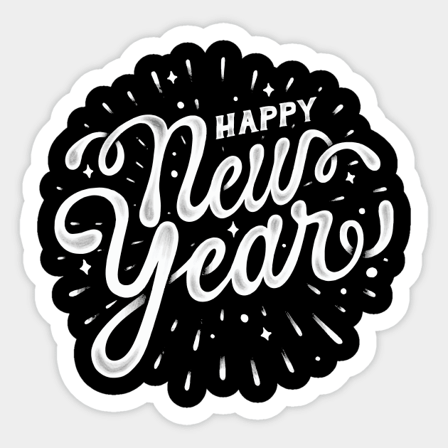 Happy New Year No Date Sticker by letnothingstopyou